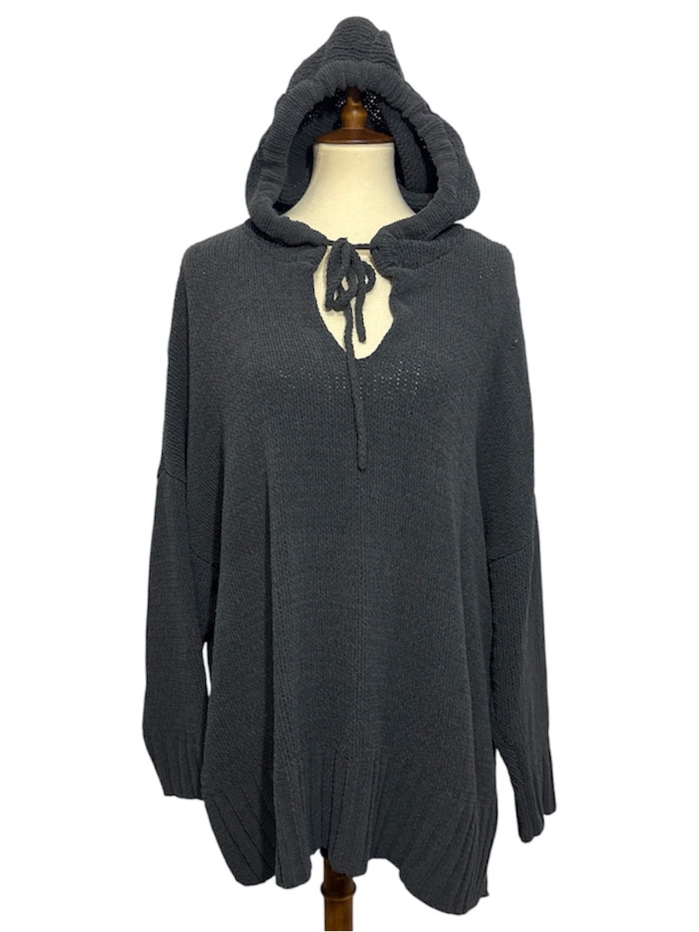 Aerie Gray Oversized Hooded Chenille - Women’s Sweater XL